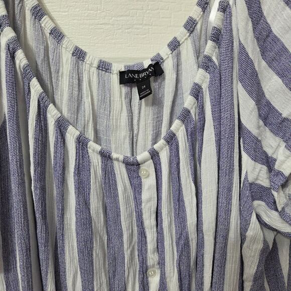 Lane Bryant short sleeve flowy shirt womens size 24 / 3XL - Picture 3 of 8